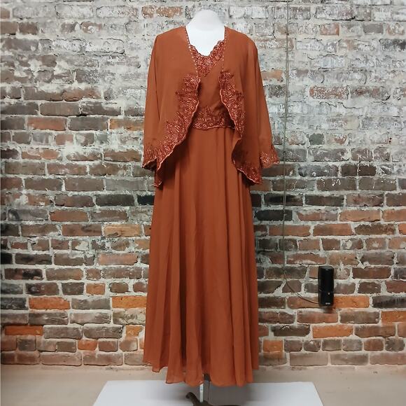 Mother of the Bride Dress Suit 2 Piece Women's Size 10 Cocktail Party Wedding - Picture 2 of 12